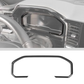 JWWY Dashboard Instrument Panel Dash Fascia Panel Paneling Console Garnish Cover Trim Fit for 2022-2024+Chevy Silverado GMC Sierra Interior Accessories Carbon Fiber