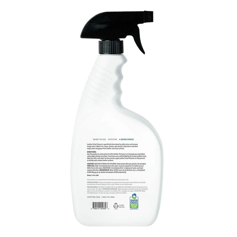 Crypton Leather & Vinyl Cleaner - Gently cleanses leather or