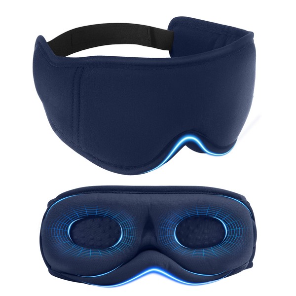 LC-dolida Bamboo Cotton Soft Sleep Mask with Adjustable Headband, Total