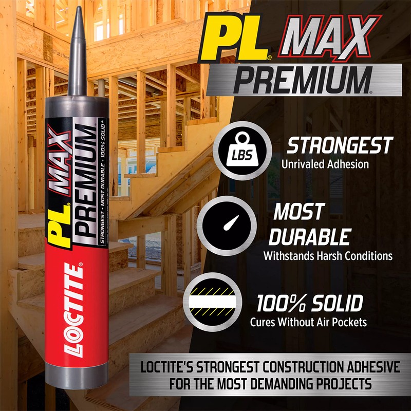Loctite PL Premium Max Construction Adhesive, 9 fl oz Cartridge,