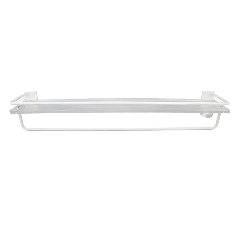 60cm Bathroom Wall Mounted Storage Shelf Punch Free Wall Mounted