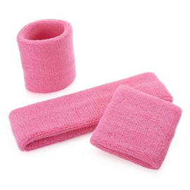 ONUPGO 6 Pieces Sweatbands Set - Including 2pcs Sports Headband and 4pcs Wristband Sports Band for Gym Workout & Yoga, Football Baseball Basketball Soccer Boxing & Tennis