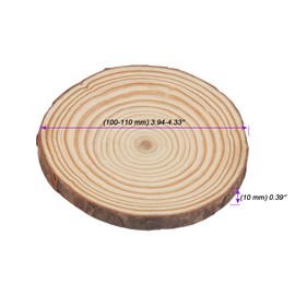HEIYUET Pack of 20 10-11 cm Unfinished Wooden Circles, Natural Wooden Discs, Round Tree Discs, Small Wooden Discs for Crafts, Christmas Ornaments, DIY Crafts
