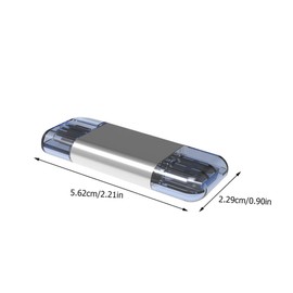 KOMBIUDA 1Pc Portable USB Adapter Zinc Alloy Multi Functional Card Reader for Mobile Phones Computers High Speed USB Interface Lightweight Durable Design Compatible with Tf Nm Cards