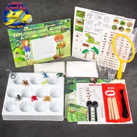 The Magic School Bus Exploring Bugs, Insects & Creatures, at-Home STEM Kits for Kids Age 5 and Up, Insect Kits for Young Scientists, DIY Bug House, Insect Games