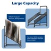 WYJREES 12-Tier Tile Display Rack, Rolling Tile Display Stand for