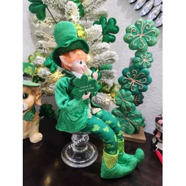 Unbranded St. Patrick's Day Posable Pixie Elf Doll Shelf Sitter Doll 20" Poseable New