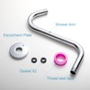 OFFO Shower Head Extension Arm 10 in, S Shaped Shower
