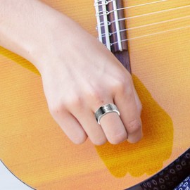 Flongo Men's Womens Vintage Stainless Steel 8mm Wide Cross Lord's Prayer Band Ring, Size R