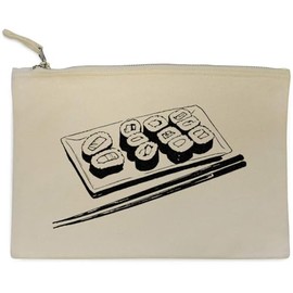 'Sushi Plate' Canvas Clutch Bag/Accessory Case (CL00039182)