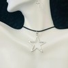 Hyclam Unique Star Pendant Necklace Hollow Star Choker Y2K Style