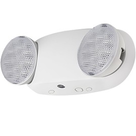 Enjvvs LED Emergency Lighting with Battery Backup, Two Adjustable Heads, Battery for 90 Minutes Emergency Duration, Combo for Business, 120V/277V AC, UL Listed, 1 Pack