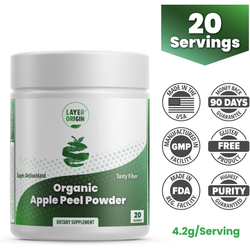 Layer Origin Organic Apple Peel Powder Boost Akkermansia and Bifidobacteria