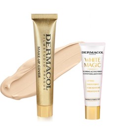 Dermacol Dermacall Cover Foundation No. 208 + White Tone-up Primer BNS / 더마콜 커버 파운데이션 208호 +화이트 톤업 프라이머 BNS