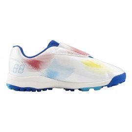 Umbro Training Shoes, Soccer, Juniors, Kids, Wide, First Time Soccer Shoes, Kids, Schools, S.White/C. Blue/K. Red (UF4FCST7J), 22.5 cm