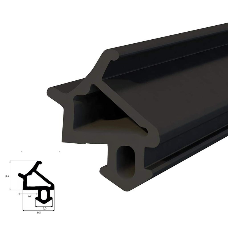 DQ-PP Window Seal, Black, 10 Metres, S-1530 Universal, PVC Window,