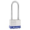 Master Lock 1KALJ Outdoor Padlock with Key, 1 Pack, Silver