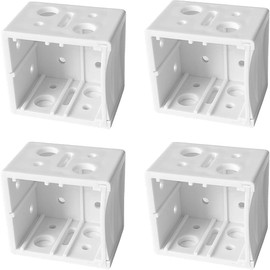 Cutelec 4pcs Plastic Brackets 1" Blinds headrail Holders White Color for 1" Vinyl or Plastic Mini Blinds with a Square 1" x 1" headrail