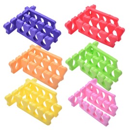 BIUDECO 15pcs Nail Separating Sponges for Manicure Random Finger Separator Tools for Easy Nail Art Application for Salon and Home Use