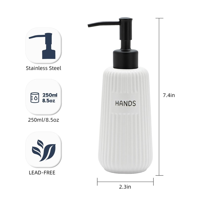 Karisky Kitchen Soap Dispenser Set with Stainless Steel Pump and