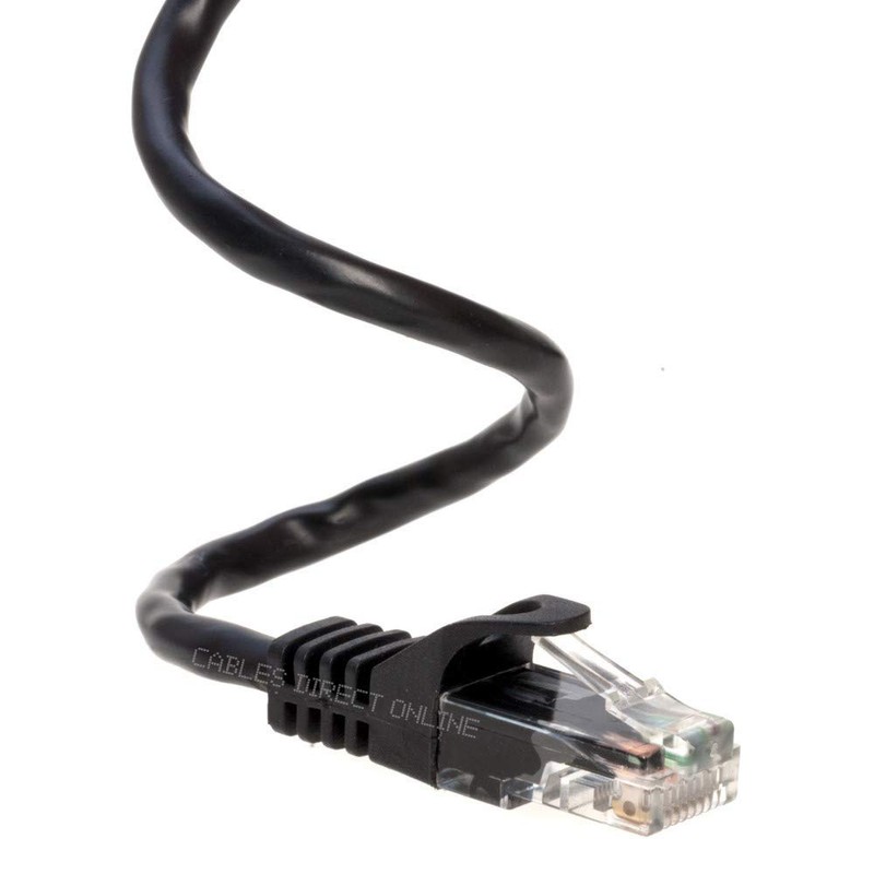 Cables Direct Online 30ft Black Cat5e Ethernet Network Patch Cable