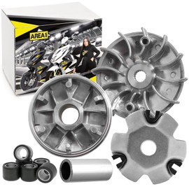 Area1 Replacement Variomatic + Pulley. Compatible with GY6 125/150cc 4-Stroke: 152/157QMI RS AGM Agility People Zhej Wangye Vanguard Neco Sonik