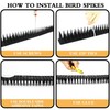 Defender Spikes for Bird, Cat, Pigeon and Small Animals 8pack-