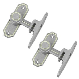HIZEFSOO 2PCS Barn Luminous Latch 90 Degree Zinc Alloy Gate Flip Latch Lock Heavy Duty Safety Flip Door Latch for Household, Shed, Sliding Doors, Garage, Outdoor Fence (Silver)