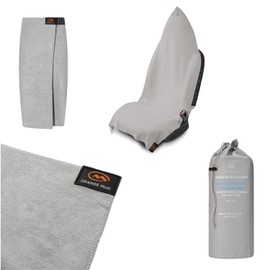 M Orange Mud Transition Wrap Extreme Waterproof Car Seat Cover and Changing Towel (Grey)