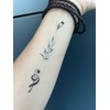 TL127 HSC021 Temporary Clef Tattoo Musical Notes Tattoo Electric Guitar