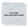 Feather Proof Euro Pillow Protectors 28x28 Waterproof Cover for Goose