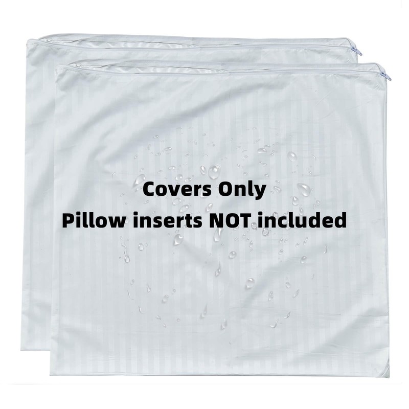 Feather Proof Euro Pillow Protectors 28x28 Waterproof Cover for Goose