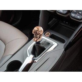 Bashineng Skull Shift Knob Shifting Lever Gear Stick Shifter Handle Transmissions Fit Most Manual Automatic Cars Truck SUV (Copper)