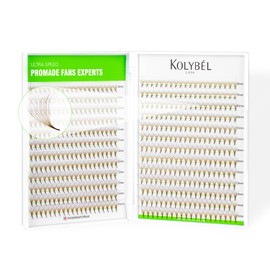 500 Premade Fans Eyelash Extensions 8-15mm Mixed Length Brown Promade Lash Fans C Curl Premade Fans Pointed Thin Base Handmade Volume Premade Lash Extensions Fans(Brown,10D-0.07-C-8-15MM)