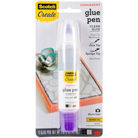 Scotch 019 1.6-Ounce Scrapbookers Glue with Two-Way Applicator