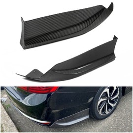 KUAFU Rear Bumper Lip Underbody Spoiler Splitter Compatible with 2016-2017 Honda Accord 4 Door Sedan Pair Rear Bumper Diffuser Spoiler Splitter Valance (Carbon Fiber Style)