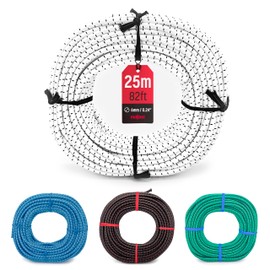 MAGMA Elastic Rope | Rubber Rope with 6 mm Diameter | For Fishing, Sailing, Boating, Camping & Tarpaulin Tarpaulin Tarpaulin | For Indoor, Outdoor, Kitchen, Workshop & Garden (10, White)