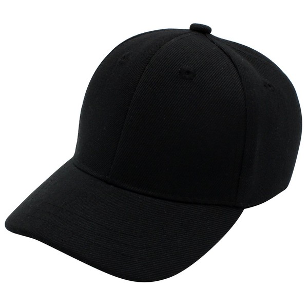 Gorra de béisbol para bebé, 100% resistente, de poliéster, Negro,