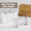 Hlukana 2 Pack Shot Glass Measuring Cup 3 Ounce Heavy