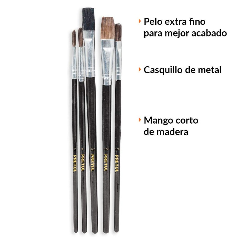 Pretul JPIN-5P, Juego de 5 pinceles