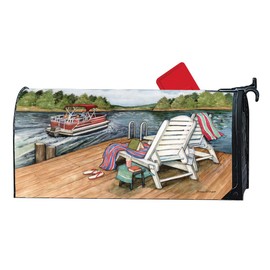 Studio M Lake Weekend Decorative Summer MailWrap, The Original Magnetic Mailbox Cover, Made in USA, Superior Weather Durability, Standard Size fits 6.5W x 19L Inch Mailbox