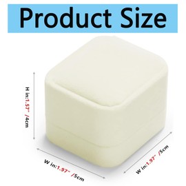 Wedding Ring Box, White Rounded Pu Leather Proposal Ring Box, Couple Engagement Jewelry Gift Box, Proposal Ring Box, Valentine'S Day Gift Box, Suitable For Proposal Engagement Family Banquets (White)