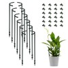 12 Pack Plant Support Stakes with 24 Pcs Clips, Half