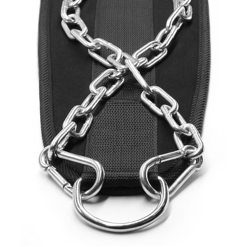 Grofitness Dip Belt with Chain Weightlifting Waist Support Belt Body