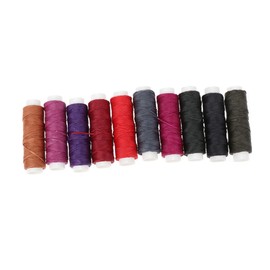 Gadpiparty 1Set Wax Coated Flat Wax Thread Set Colors for Leather Sewing DIY Craft Durable Cord for Bracelet Making Bookbinding Shoe Repair