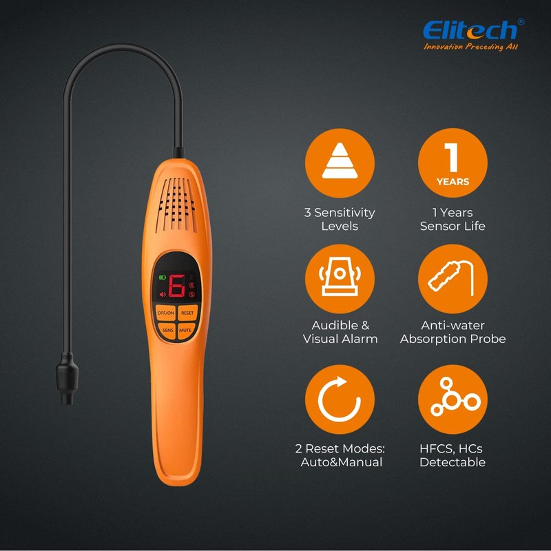 Elitech LD-100 Heated Diode HVAC Refrigerant Leak Detector AC Sniffer