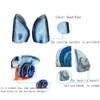 JIC Gem Dyed Blue Agate Bookends 2 to 3 Lbs