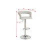 Poundex 2 Piece PU Wide Back Barstool Set Bar Stool,