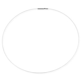 Drachenfels Classic Choker Stainless Steel / 1 Row Steel Hoop with Practical Clip Closure / Trendy Choker for Pendants / Lengths 42.45 and 50 cm, Stainless Steel