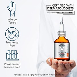 Serum Anti-Oxidante Vitamina C Vichy Liftactiv Supreme 20 ml + LiftActiv Peptide-C Hidratante antienvejecimiento, crema facial con Vitamina C y Péptidos para reducir las arrugas